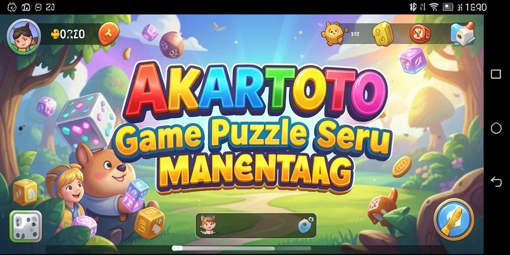 Tampilan gameplay seru di AKARTOTO dengan tantangan Puzzle yang menarik.