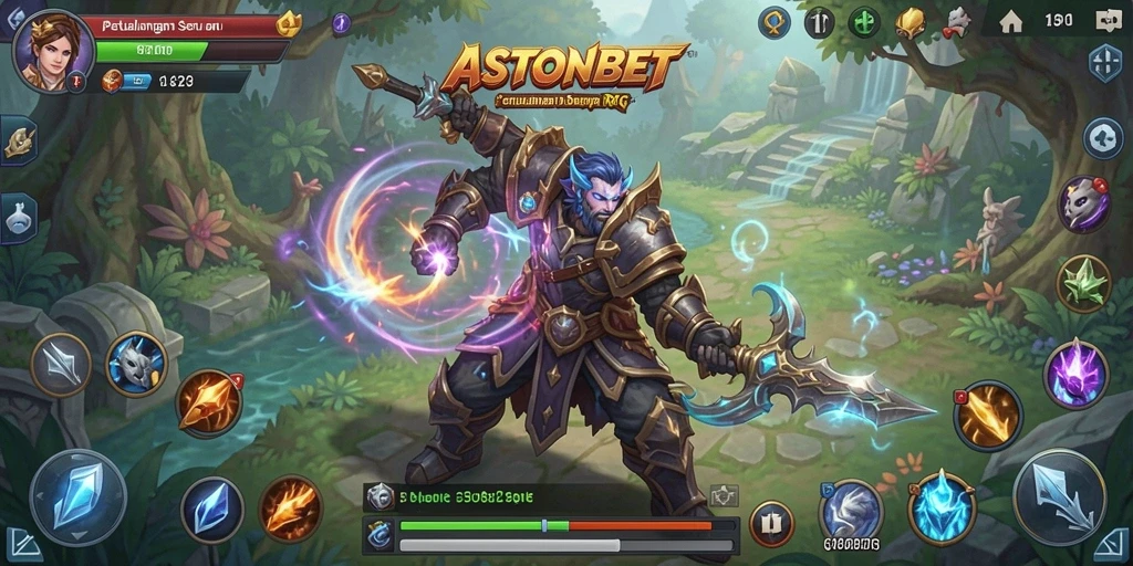 Tampilan screenshot <strong>ASTONBET</strong> yang menunjukkan aksi seru dalam pertarungan RPG.