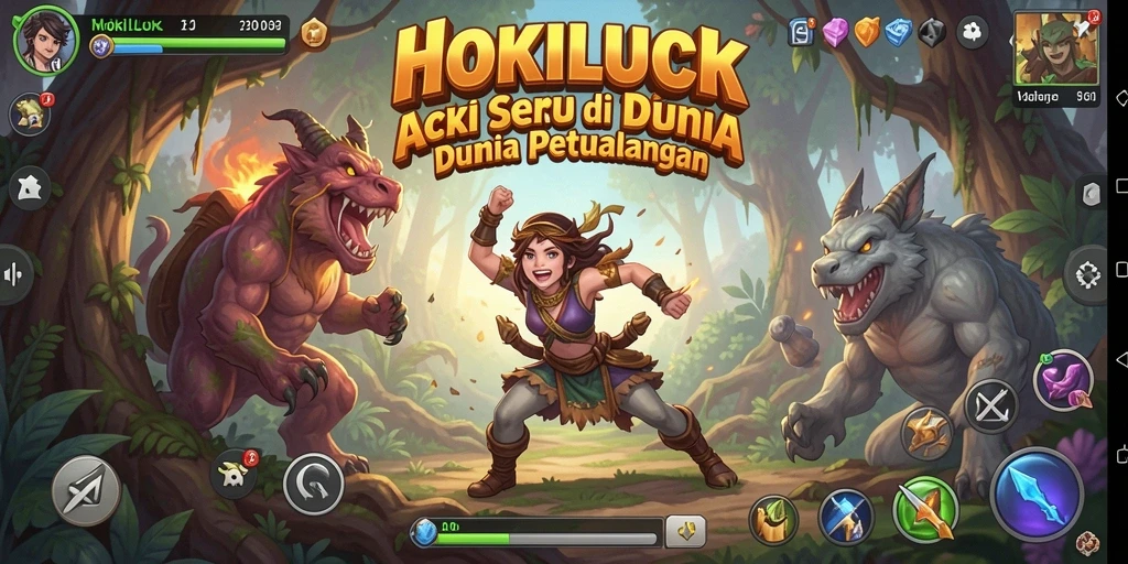 Tampilan gameplay HOKILUCK dengan aksi yang mendebarkan.