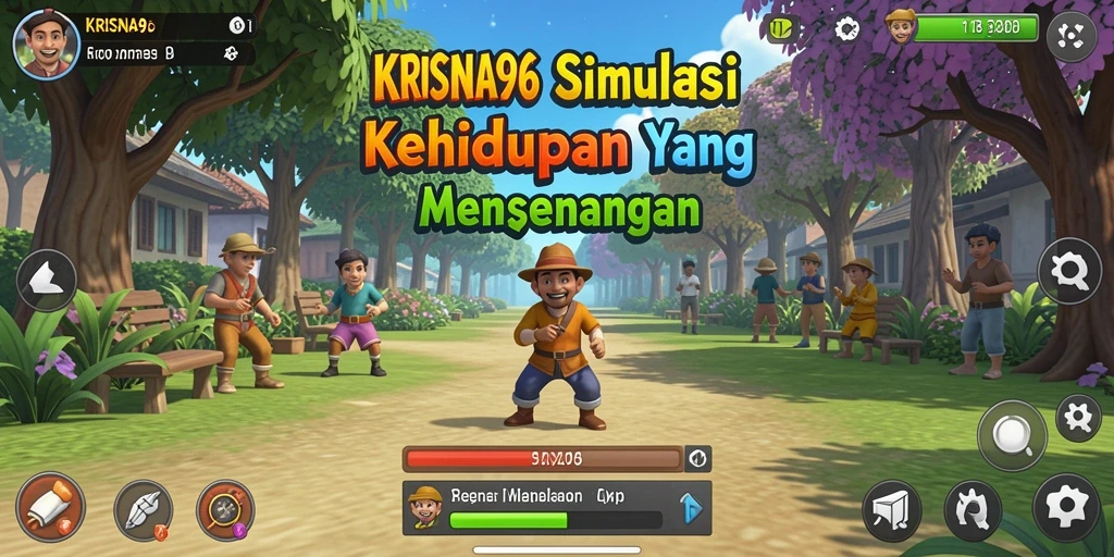 Tangkapan layar KRISNA96 menampilkan gameplay simulasi kehidupan yang menarik.
