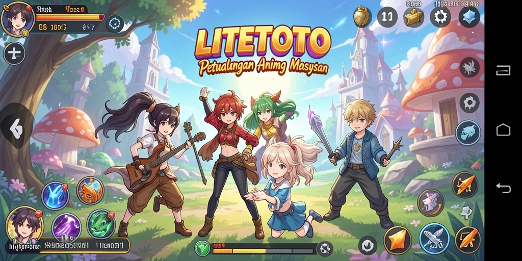 Screenshot gameplay LITETOTO menampilkan aksi seru dan grafis anime yang memukau.