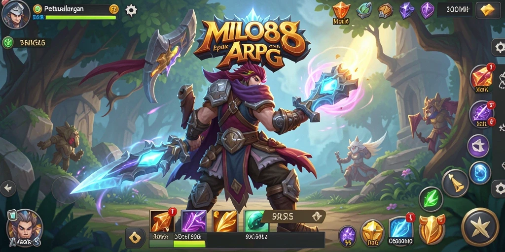 Tampilan gameplay epik dalam MILO88 dengan aksi pertarungan yang dramatis.