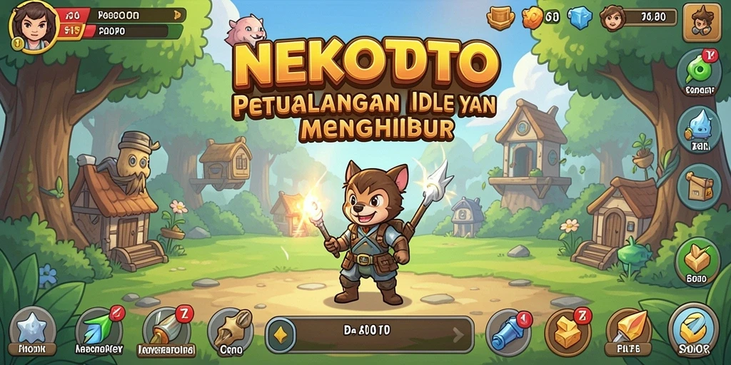 Tampilan gameplay NEKOTOTO dengan kucing-kucing yang lucu dan menggemaskan.