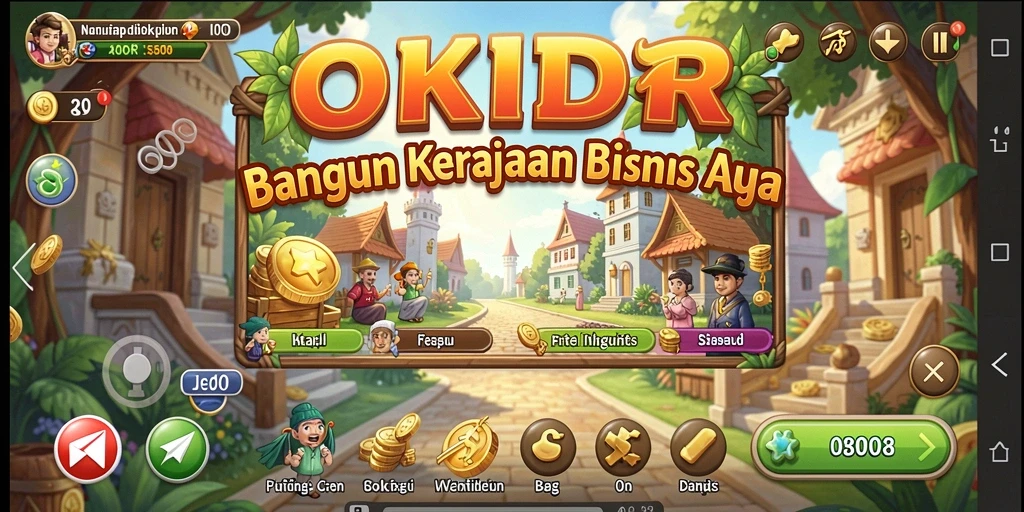 Tampilan gameplay OKIDR yang menarik dan penuh tantangan Tycoon.