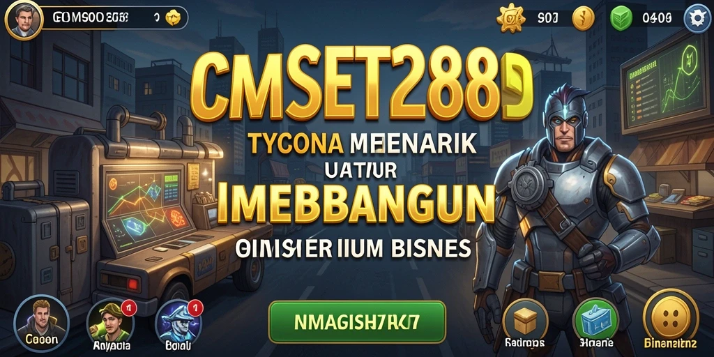 Screenshot utama OMSET288 menampilkan gameplay Tycoon yang menarik.