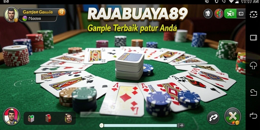 Tampilan gameplay seru saat bermain Gaple di RAJABUAYA89.