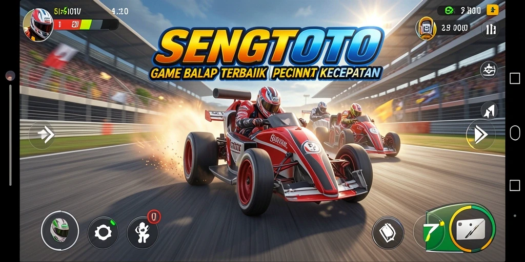 Screenshot dari gameplay balap intens SENGTOTO di lintasan yang menantang.