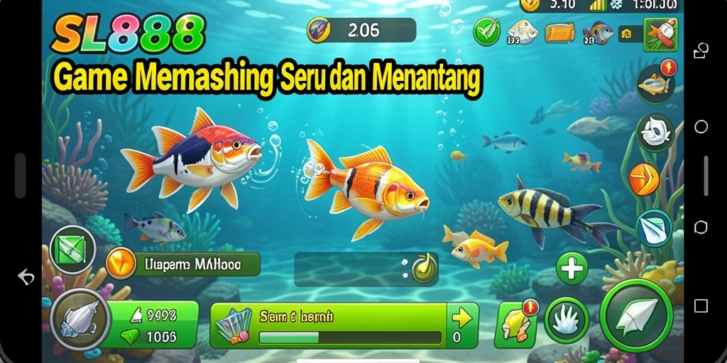 Tampilan gameplay menarik dari SL888 dengan aktivitas memancing.