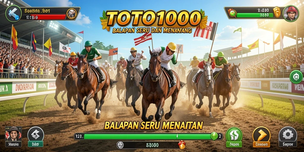 Gameplay menarik dalam balapan seru di TOTO1000.