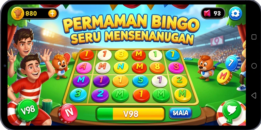 Tampilan gameplay seru dari permainan Bingo V98.