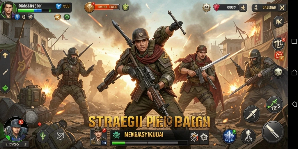 Screenshot gameplay VC55 menunjukkan aksi strategis yang seru.